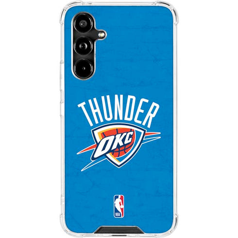 NBA OKC Thunder Distressed Galaxy A54 5G Clear Case
