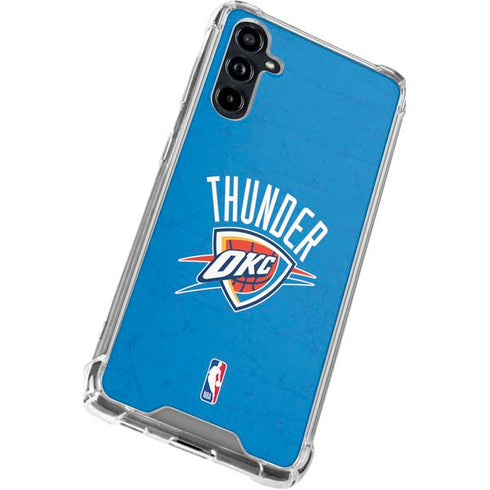 NBA OKC Thunder Distressed Galaxy A54 5G Clear Case