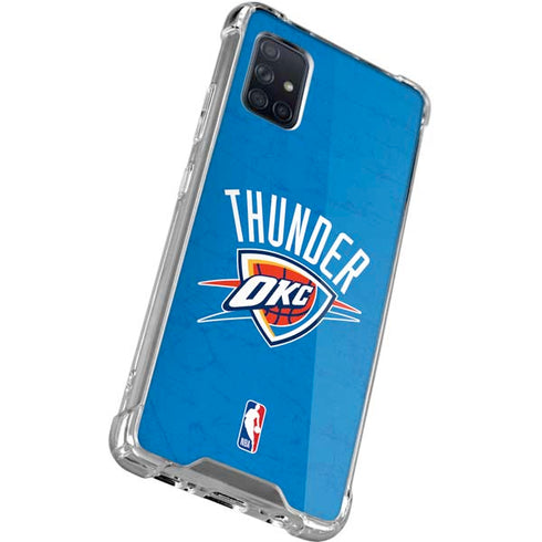 NBA OKC Thunder Distressed Galaxy A71 5G Clear Case