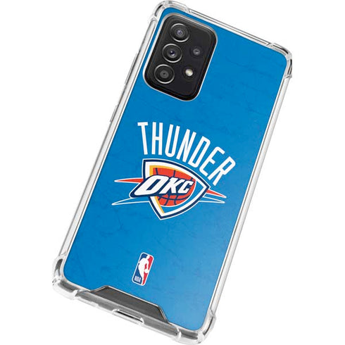 NBA OKC Thunder Distressed Galaxy A72 5G Clear Case