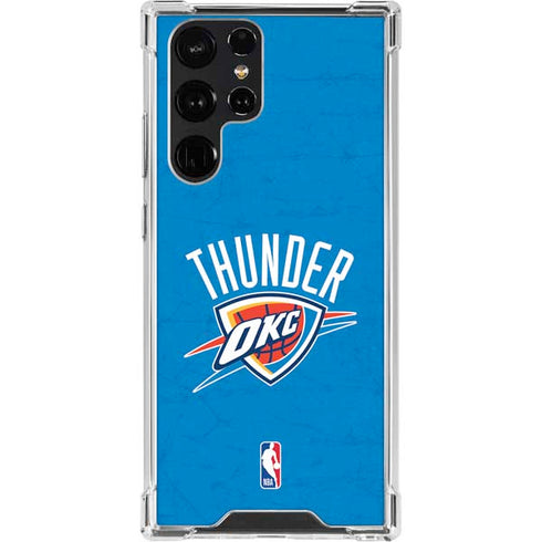 NBA OKC Thunder Distressed Galaxy S22 Ultra Clear Case