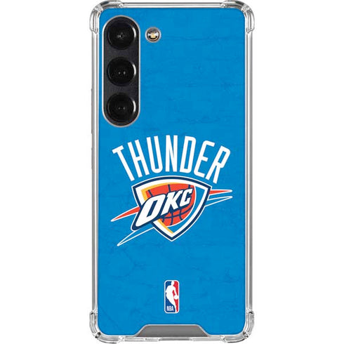 NBA OKC Thunder Distressed Galaxy S23 Clear Case