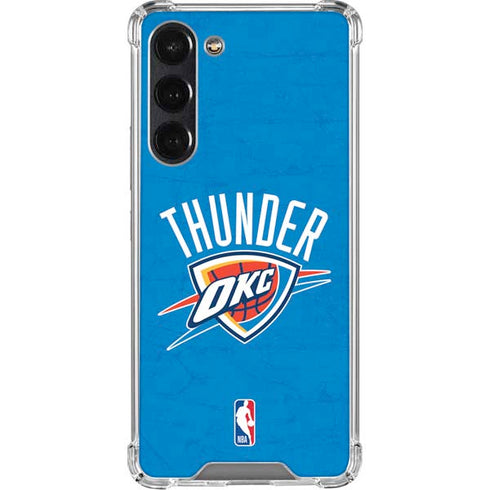 NBA OKC Thunder Distressed Galaxy S23 Plus Clear Case