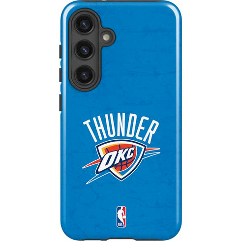 NBA OKC Thunder Distressed Galaxy S25 Impact Case