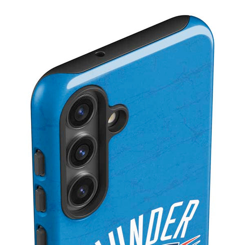 NBA OKC Thunder Distressed Galaxy S25 Impact Case
