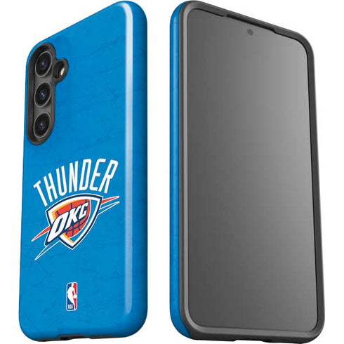 NBA OKC Thunder Distressed Galaxy S25 Impact Case