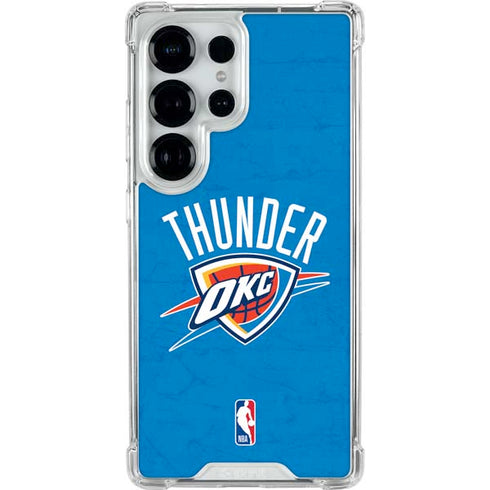 NBA OKC Thunder Distressed Galaxy S25 Ultra Clear Case