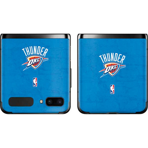 NBA OKC Thunder Distressed Galaxy Z Flip Skin