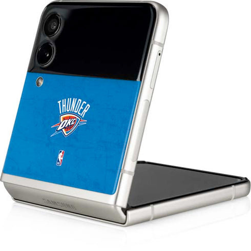 NBA OKC Thunder Distressed Galaxy Z Flip3 5G Skin