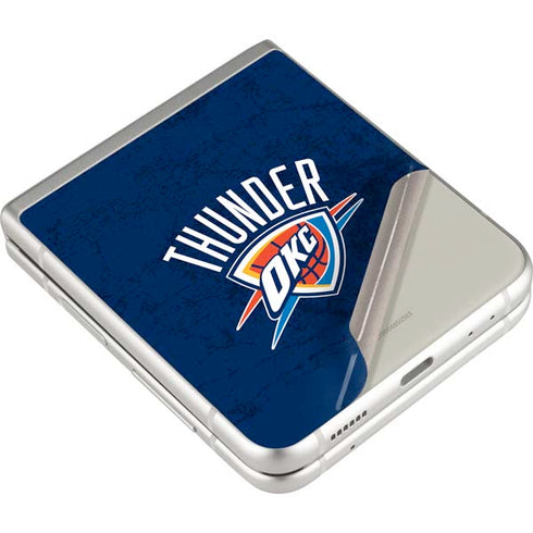 NBA OKC Thunder Distressed Galaxy Z Flip4 5G Skin