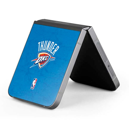 NBA OKC Thunder Distressed Galaxy Z Flip6 Skin