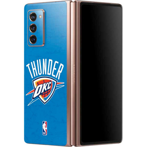 NBA OKC Thunder Distressed Galaxy Z Fold2 5G Skin