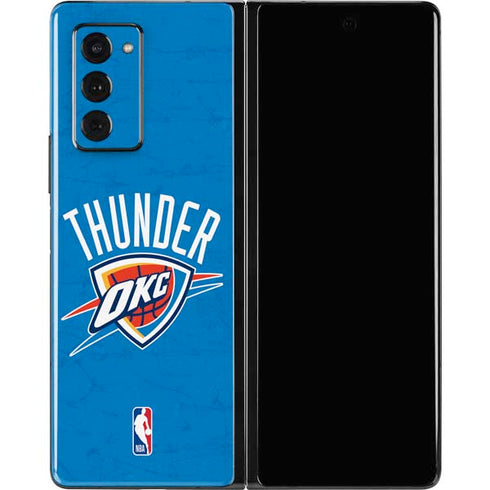 NBA OKC Thunder Distressed Galaxy Z Fold2 5G Skin