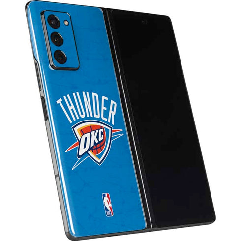 NBA OKC Thunder Distressed Galaxy Z Fold2 5G Skin
