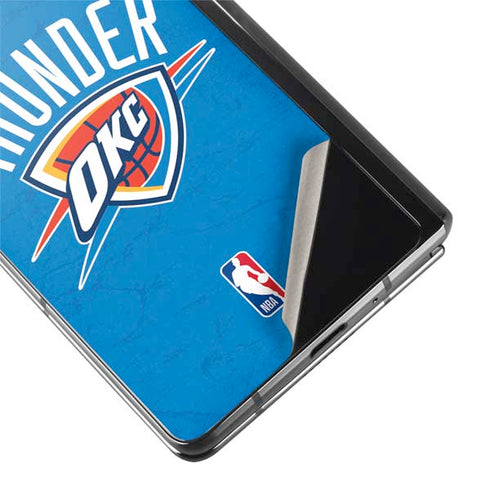 NBA OKC Thunder Distressed Galaxy Z Fold2 5G Skin