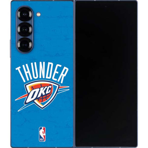 NBA OKC Thunder Distressed Galaxy Z Fold6 Skin
