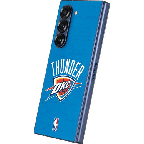 NBA OKC Thunder Distressed Galaxy Z Fold6 Skin