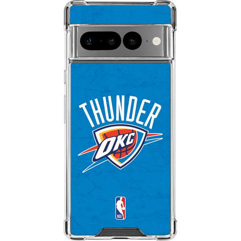 NBA OKC Thunder Distressed Google Pixel 7 Pro Clear Case