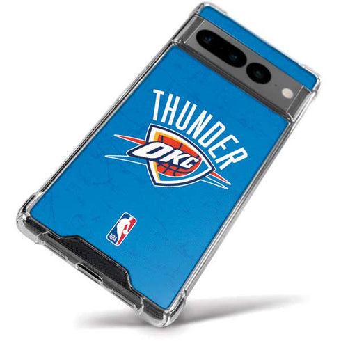 NBA OKC Thunder Distressed Google Pixel 7 Pro Clear Case