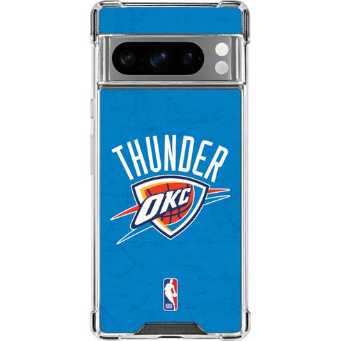 NBA OKC Thunder Distressed Google Pixel 8 Pro Clear Case