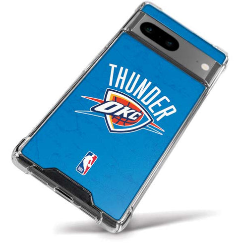 NBA OKC Thunder Distressed Google Pixel 8a Clear Case