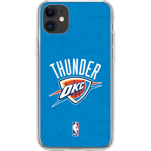 NBA OKC Thunder Distressed iPhone 11 Clear Case