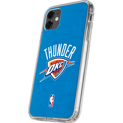 NBA OKC Thunder Distressed iPhone 11 Clear Case