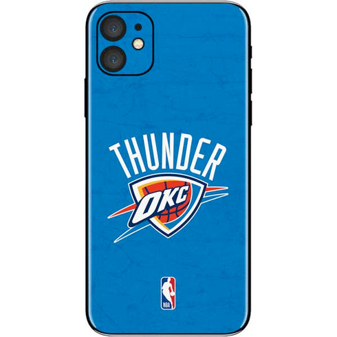 NBA OKC Thunder Distressed iPhone 11 Skin