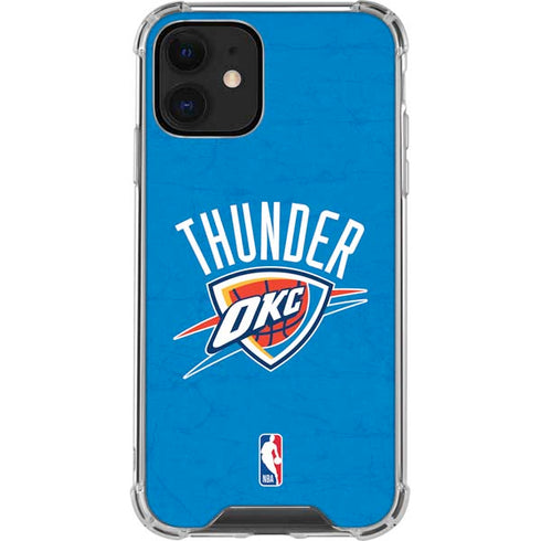 NBA OKC Thunder Distressed iPhone 12 Clear Case