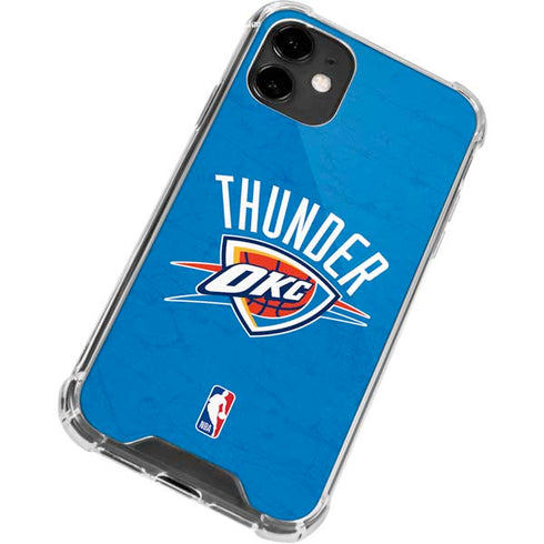 NBA OKC Thunder Distressed iPhone 12 Clear Case