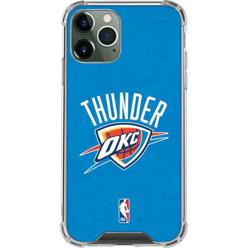 NBA OKC Thunder Distressed iPhone 12 Pro Clear Case