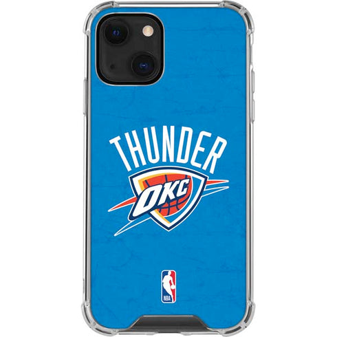 NBA OKC Thunder Distressed iPhone 13 Clear Case