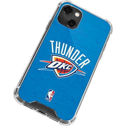 NBA OKC Thunder Distressed iPhone 13 Mini Clear Case
