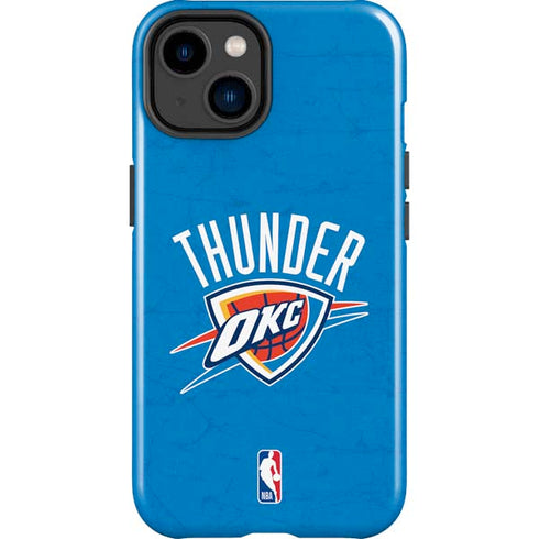 NBA OKC Thunder Distressed iPhone 14 Plus Impact Case