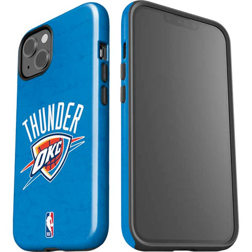 NBA OKC Thunder Distressed iPhone 14 Plus Impact Case