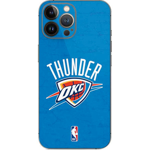 NBA OKC Thunder Distressed iPhone 14 Pro Max Skin