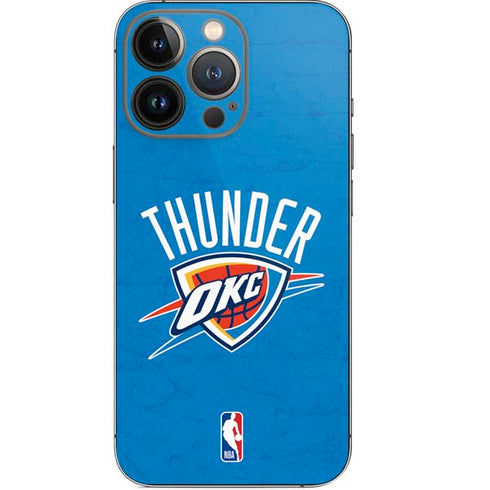 NBA OKC Thunder Distressed iPhone 14 Pro Skin