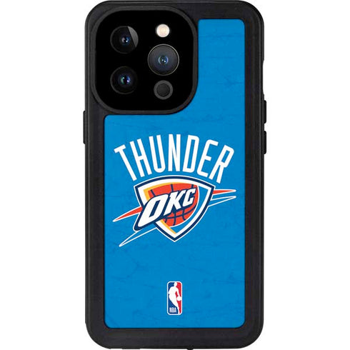 NBA OKC Thunder Distressed iPhone 14 Pro Waterproof Case