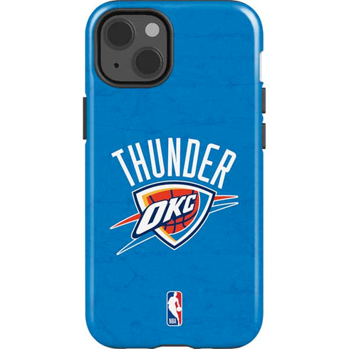 NBA OKC Thunder Distressed iPhone 15 Plus Impact Case