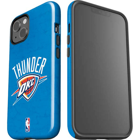 NBA OKC Thunder Distressed iPhone 15 Plus Impact Case