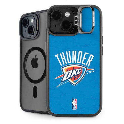 NBA OKC Thunder Distressed iPhone 15 Plus Kickstand Case
