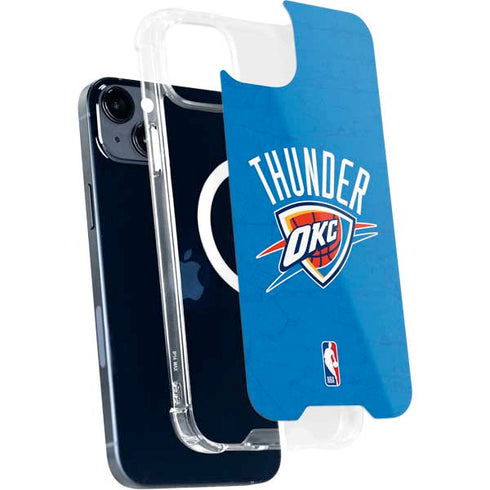 NBA OKC Thunder Distressed iPhone 15 Plus MagSafe Case