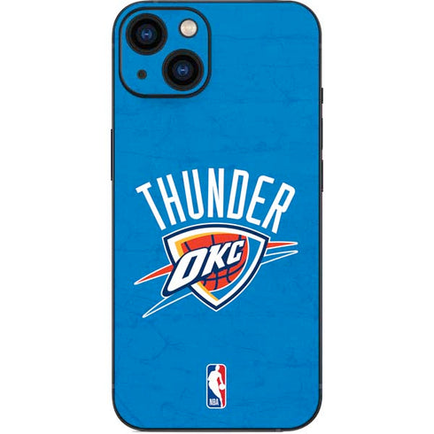NBA OKC Thunder Distressed iPhone 15 Plus Skin