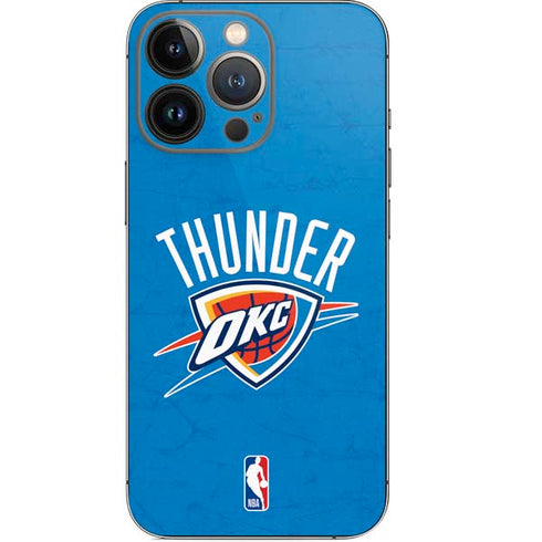 NBA OKC Thunder Distressed iPhone 15 Pro Skin