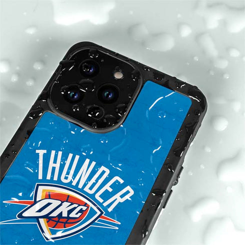NBA OKC Thunder Distressed iPhone 15 Pro Waterproof Case