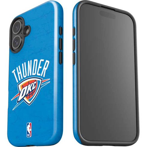NBA OKC Thunder Distressed iPhone 16 Impact Case