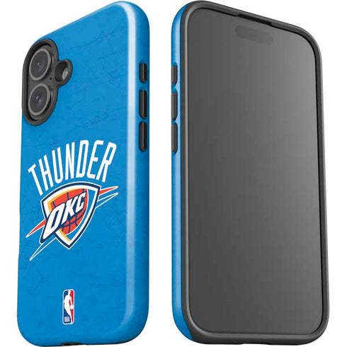 NBA OKC Thunder Distressed iPhone 16 Plus Impact Case