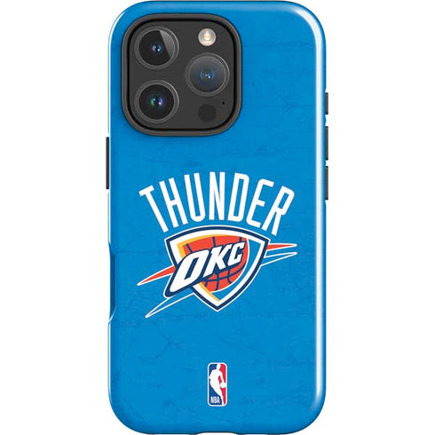 NBA OKC Thunder Distressed iPhone 16 Pro Max Impact Case