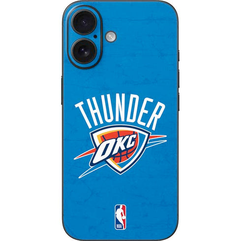 NBA OKC Thunder Distressed iPhone 16 Skin
