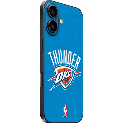 NBA OKC Thunder Distressed iPhone 16 Skin